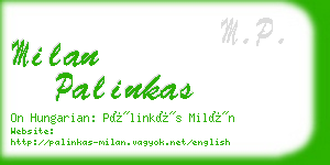 milan palinkas business card